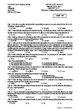 Đề thi giữa học kì I Vật lí lớp 12 - Mã đề 485 - Năm học 2016-2017 - Trường THPT Nhân Chính